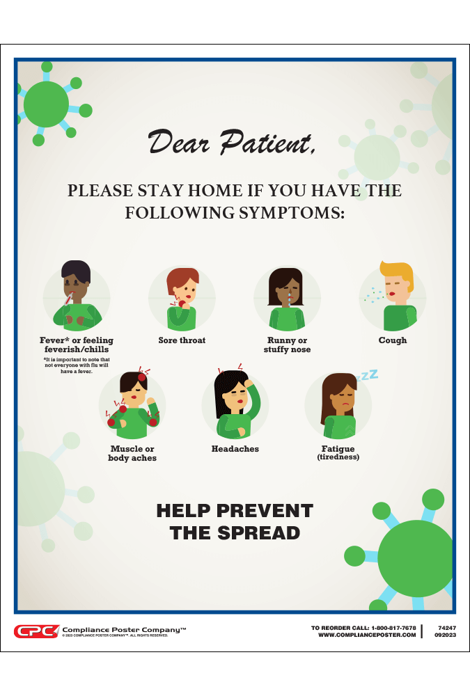 Patient Stay Home if Sick Poster