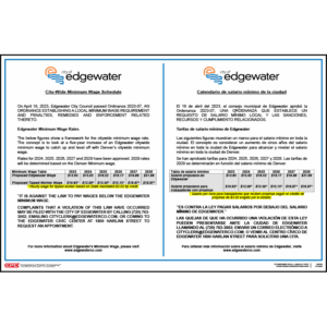 Edgewater, CO Minimum Wage Poster