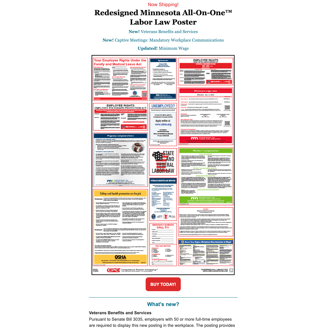 Minnesota 2024 Poster Update Compliance Poster Company   Minnesota 2024 Poster Update 