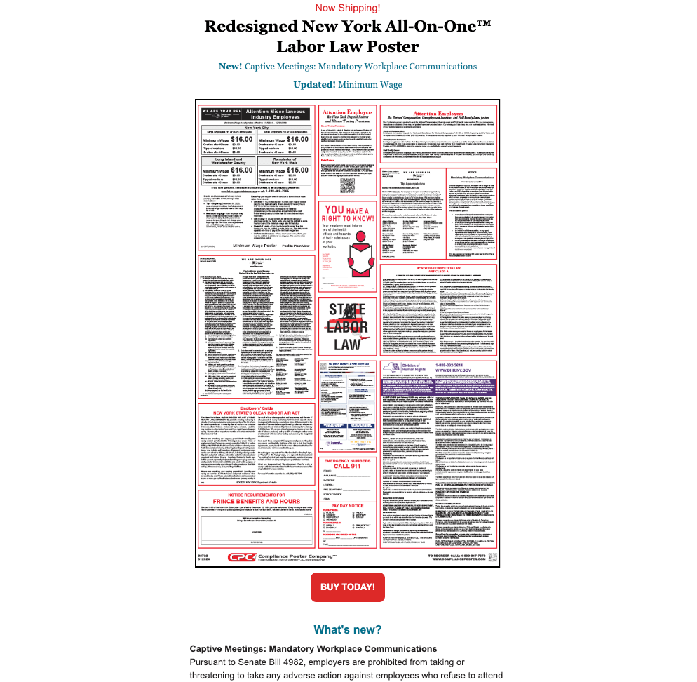 New York 2024 Required Poster Update Compliance Poster Company   New York 2024 Update 