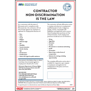Minnesota Contractor Non-Discrimination Poster