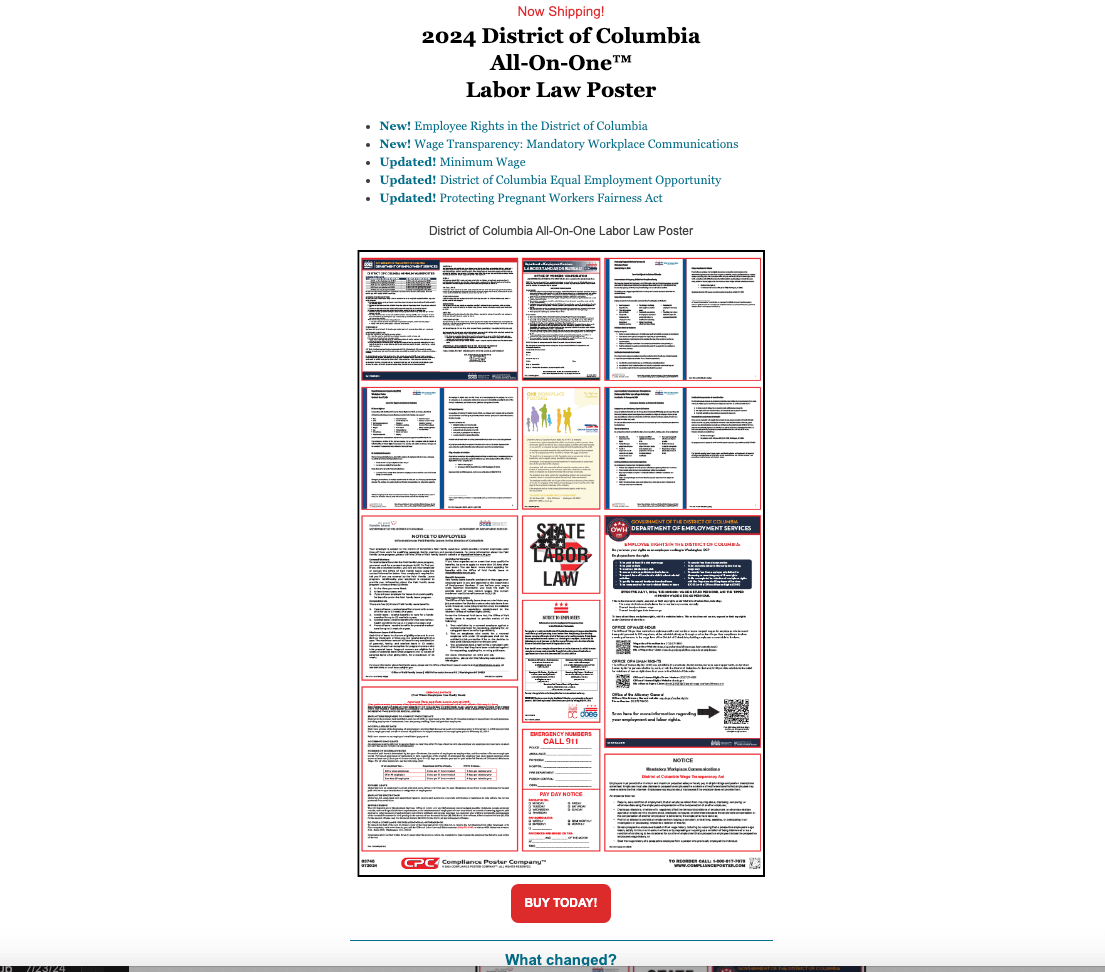 DC 2024 Poster Update Compliance Poster Company