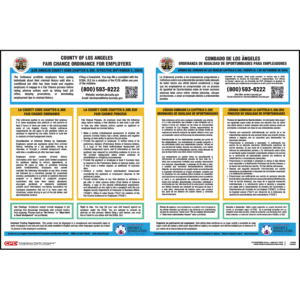 Los Angeles County, CA Fair Chance Ordinance Poster