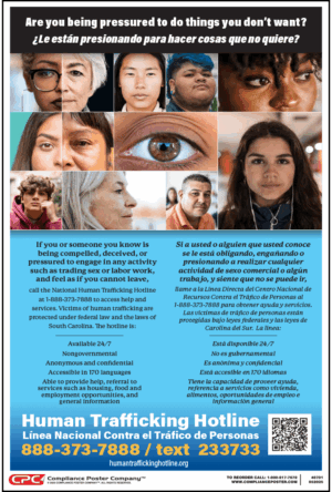 South Carolina Human Trafficking Poster
