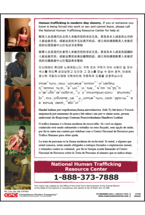 Connecticut Human Trafficking Poster