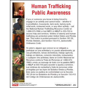 Jacksonville, Florida Human Trafficking Posters