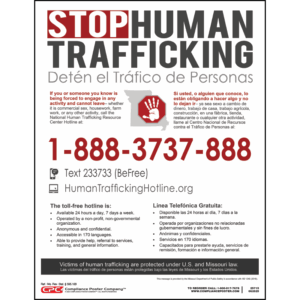 Missouri Human Trafficking Poster