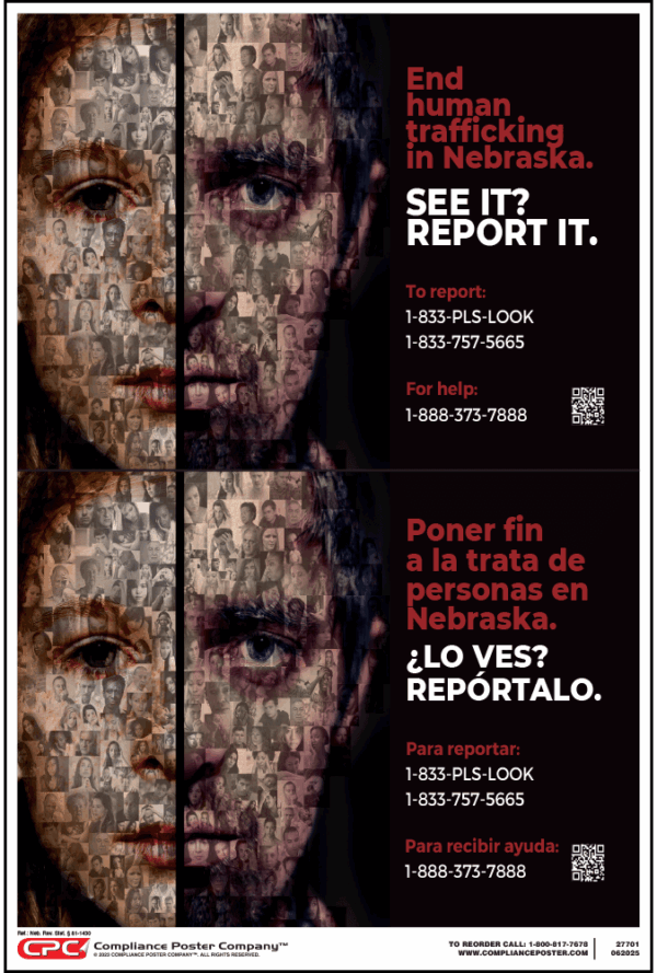 Nebraska Human Trafficking Poster