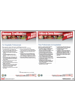 New Jersey Hospitality Human Trafficking Poster