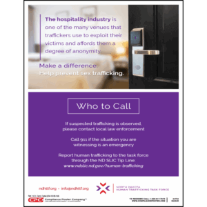 North Dakota Human Trafficking Poster