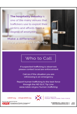 North Dakota Human Trafficking Poster