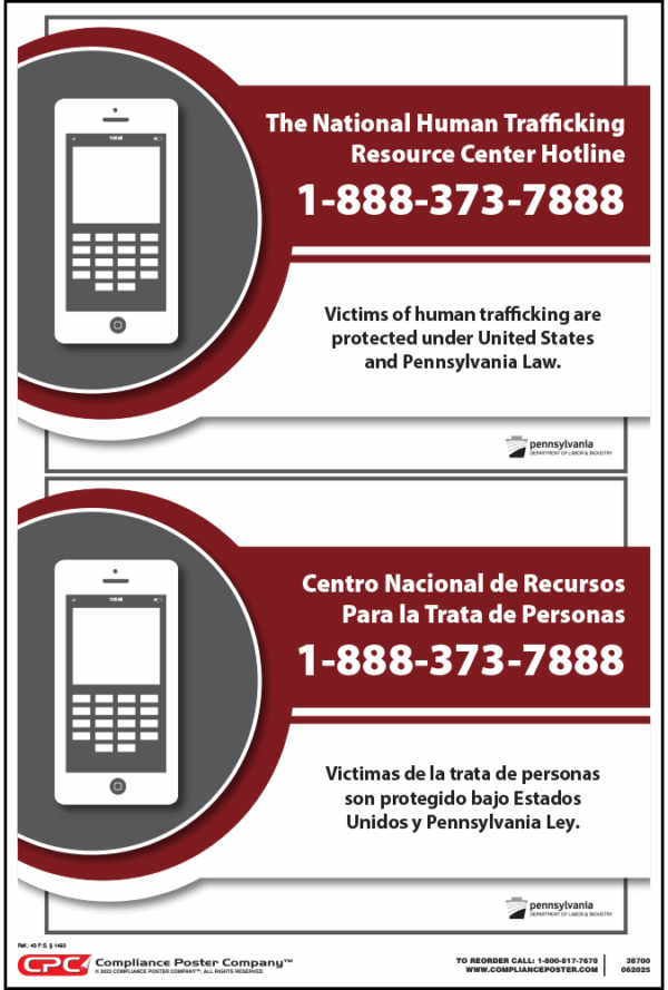 Pennsylvania Human Trafficking Poster