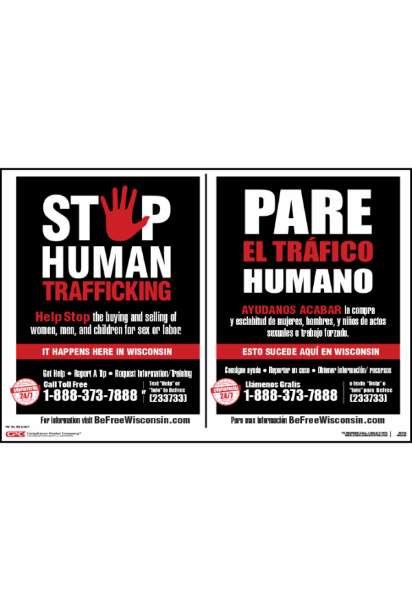 Wisconsin Human Trafficking Poster