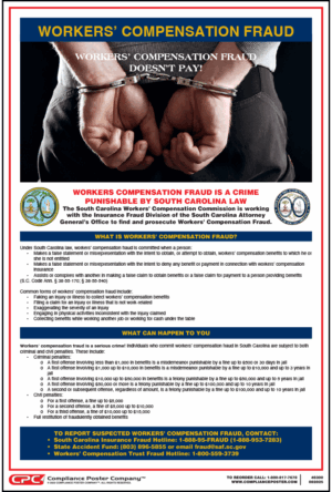 South Carolina Workers' Compensation Fraud Poster