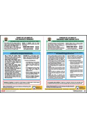 Los Angeles County, CA Fair Workweek Poster