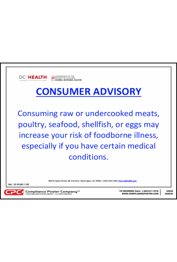 District of Columbia Consumer Advisory Notice