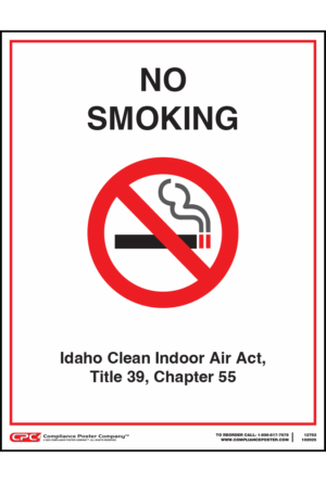 Idaho No Smoking Poster