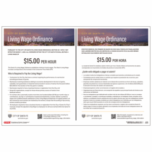 2025 Santa Fe, New Mexico Living Wage Poster