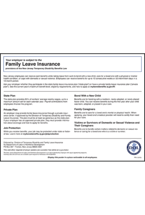 2025 New Jersey Family Leave Insurance Peel 'N Post™