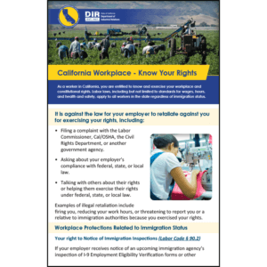 California Workplace Know Your Rights Booklet - 10-pack