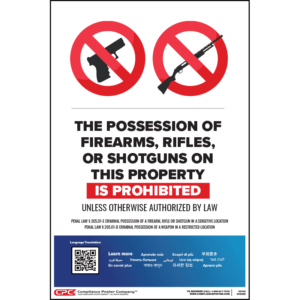 New York No Firearms Poster