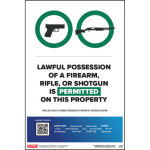 New York Firearms Permitted Poster