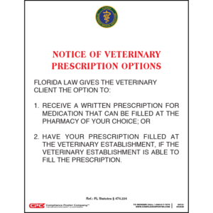Florida Notice of Veterinary Prescription Options