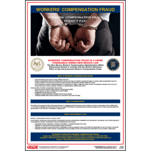 New Mexico Workers' Compensation Fraud Poster