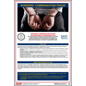 Michigan Workers' Compensation Fraud Poster