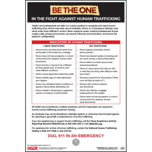 Texas Healthcare Human Trafficking Poster