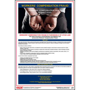 Utah Workers' Compensation Fraud Poster